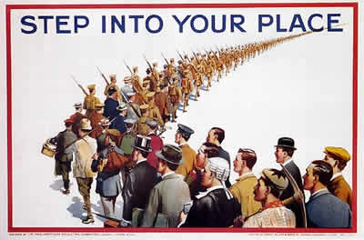 Step Into Your Place - British WWI Recruiting Poster